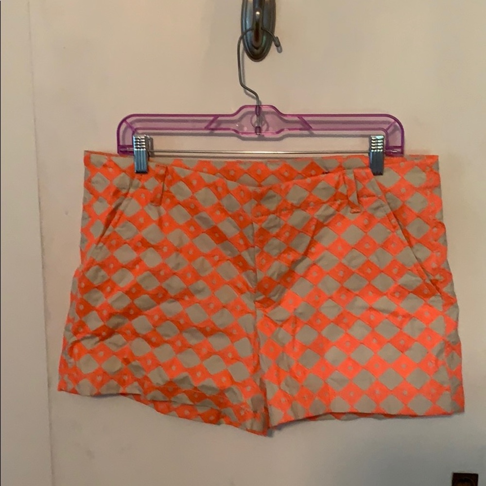 Electric Peach Print Shorts